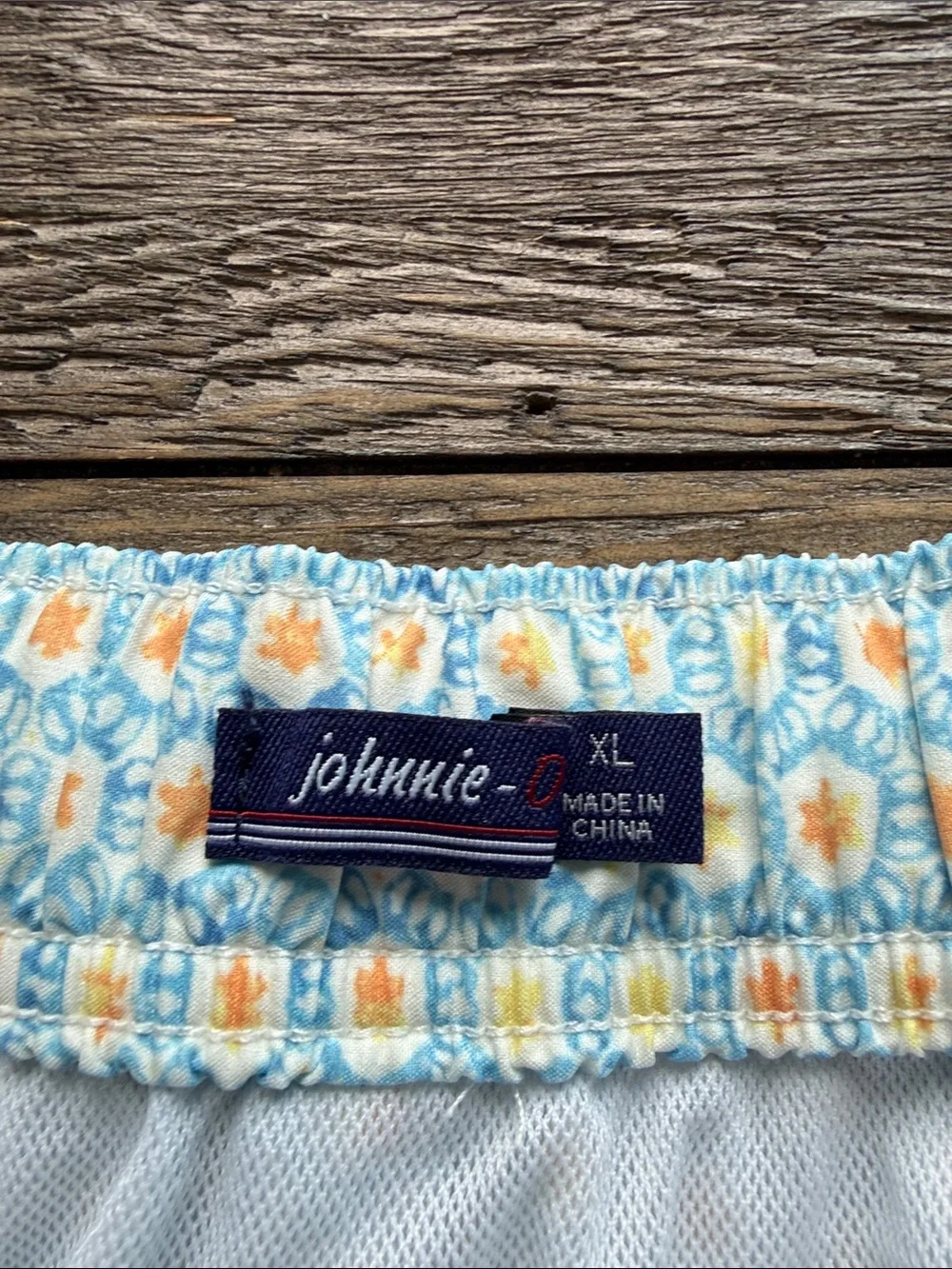 johnnie-O Light Blue Floral Swim Board Shorts